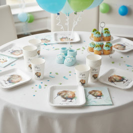 Whimsical Kiwi Bird Baby Shower | Sweet Pipi ペーパープレート
