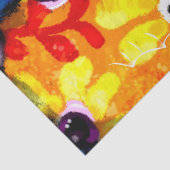 Whimsical Koi Goldfish Orange Floral Decoupage 薄葉紙 (詳細)