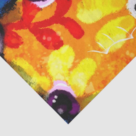 Whimsical Koi Goldfish Orange Floral Decoupage 薄葉紙 (詳細)