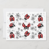 Whimsical Ladybug Photo Birthday Invitation 招待状 (裏面)