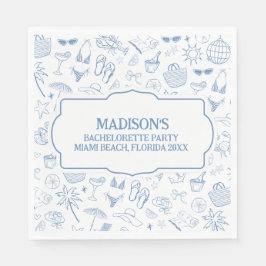 Whimsical Last Toast On The Coast Blue スタンダードランチョンナプキン