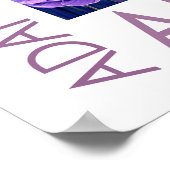 Whimsical Lavender & Pink Anemone Flower Garden ポスター (角)