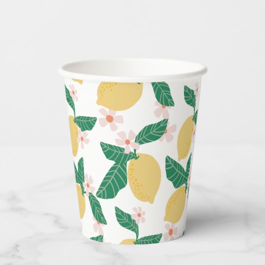  whimsical Lemon Print  紙コップ (裏面)