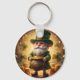 Whimsical Leprechaun Pot of Gold Keychain キーホルダー