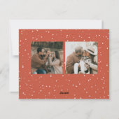 Whimsical Lettered Christmas Holly シーズンカード (裏面)