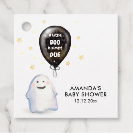 Whimsical Little Boo Balloon Baby Shower フェイバータグ