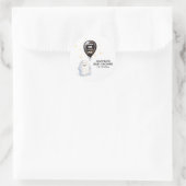 Whimsical Little Boo Balloon Baby Shower ラウンドシール (バッグ)