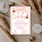 Whimsical Little Love Bug Ladybug Girl Baby Shower 招待状