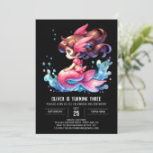 Whimsical Little Mermaid Birthday 招待状 (スタンド正面)