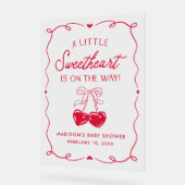 Whimsical Little Sweetheart Baby Shower Welcome アクリルサイン (傾斜)