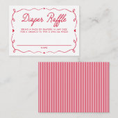 Whimsical Little Sweetheart Diaper Raffle エンクロージャーカード (正面/裏面)