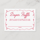 Whimsical Little Sweetheart Diaper Raffle エンクロージャーカード (正面)