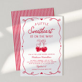Whimsical Little Sweetheart Valentines Baby Shower 招待状