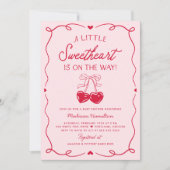Whimsical Little Sweetheart Valentines Baby Shower 招待状 (正面)