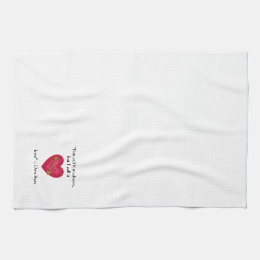 Whimsical Love Quote キッチンタオル (横)