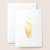 Whimsical Love Script | Bride & Groom Heart Shower 箔カード (裏面封筒付き)