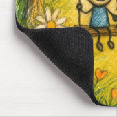 Whimsical Love Swing Garden Mouse Pad マウスパッド (コーナー)