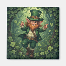 Whimsical Lucky-ish Leprechaun Lush Forest Nursery マグネット