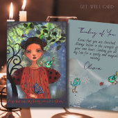 Whimsical Lucky Ladybug Get Well Card シーズンカード