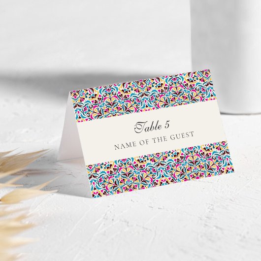 Whimsical Luxury Ivory Floral Wedding Place Card テーブルナンバー