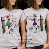 Whimsical Mardi Gras Best Friend Shirt Green Dress Tシャツ