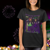 Whimsical Mardi Gras Dancing Girls Festive T-Shirt Tシャツ