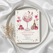 Whimsical Martini Galentine's Invitation 招待状
