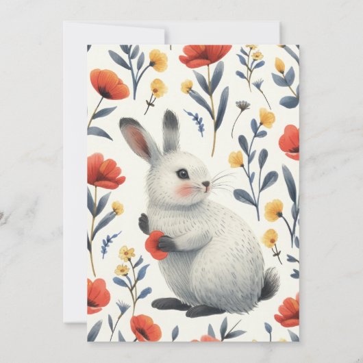 Whimsical Meadow Personalized Easter Brunch 招待状 (裏面)