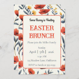Whimsical Meadow Personalized Easter Brunch 招待状