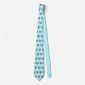 Whimsical Menorah Men's Light Blue Neck Tie ネクタイ (正面)