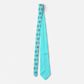 Whimsical Menorah Men's Vivid Blue Neck Tie ネクタイ (裏面)