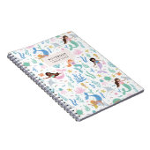 Whimsical Mermaid & Ocean Friends Pattern Notebook ノートブック (右側)