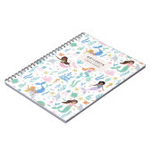 Whimsical Mermaid & Ocean Friends Pattern Notebook ノートブック (左側)
