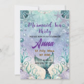Whimsical Mermaid Under the Sea Birthday Party 招待状 (正面)