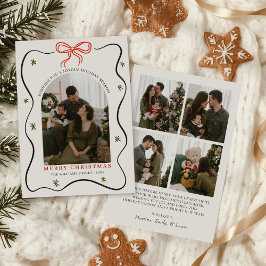 Whimsical Merry Christmas Family Photo シーズンカード