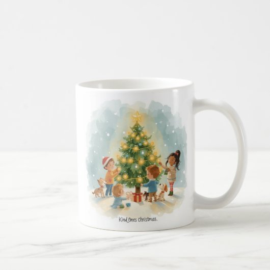 Whimsical Merry Christmas Mug – Kind_Ones Cozy  コーヒーマグカップ (右)