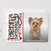 Whimsical Merry Christmas Photo シーズンカード (正面)