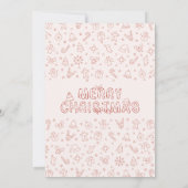 Whimsical Merry Little Friendsmas Christmas Party 招待状 (裏面)
