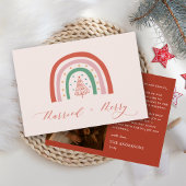 Whimsical Merry Married Calligraphy Wedding  サンキューカード