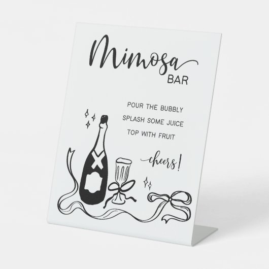 Whimsical Mimosa Bar 台座サイン (正面)
