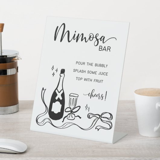 Whimsical Mimosa Bar  台座サイン (インサイチュ)