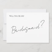 Whimsical Minimal Script Bridesmaid Proposal Card 招待状 (正面)