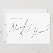 Whimsical Minimalist Script | Maid of Honor Card 招待状 (正面)