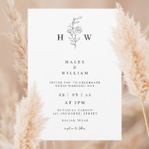  whimsical minimalist script simple white wedding