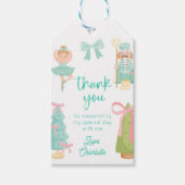 Whimsical Mint Nutcracker Birthday Gift Tag ギフトタグ (正面)