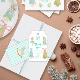 Whimsical Mint Nutcracker Birthday Gift Tag ギフトタグ