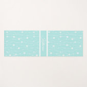 Whimsical Minty Green Daisy Floral Script Name  ヨガマット (正面(横))