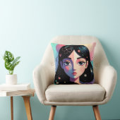 Whimsical Modern Art Throw Pillow クッション (椅子)