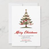 Whimsical Modern Christmas Tree Greeting Printable シーズンカード (正面)