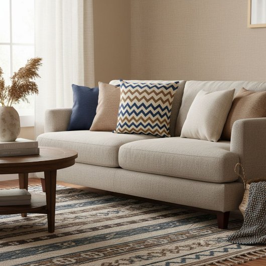 Whimsical modern geometric  chevron  throw pillow クッション